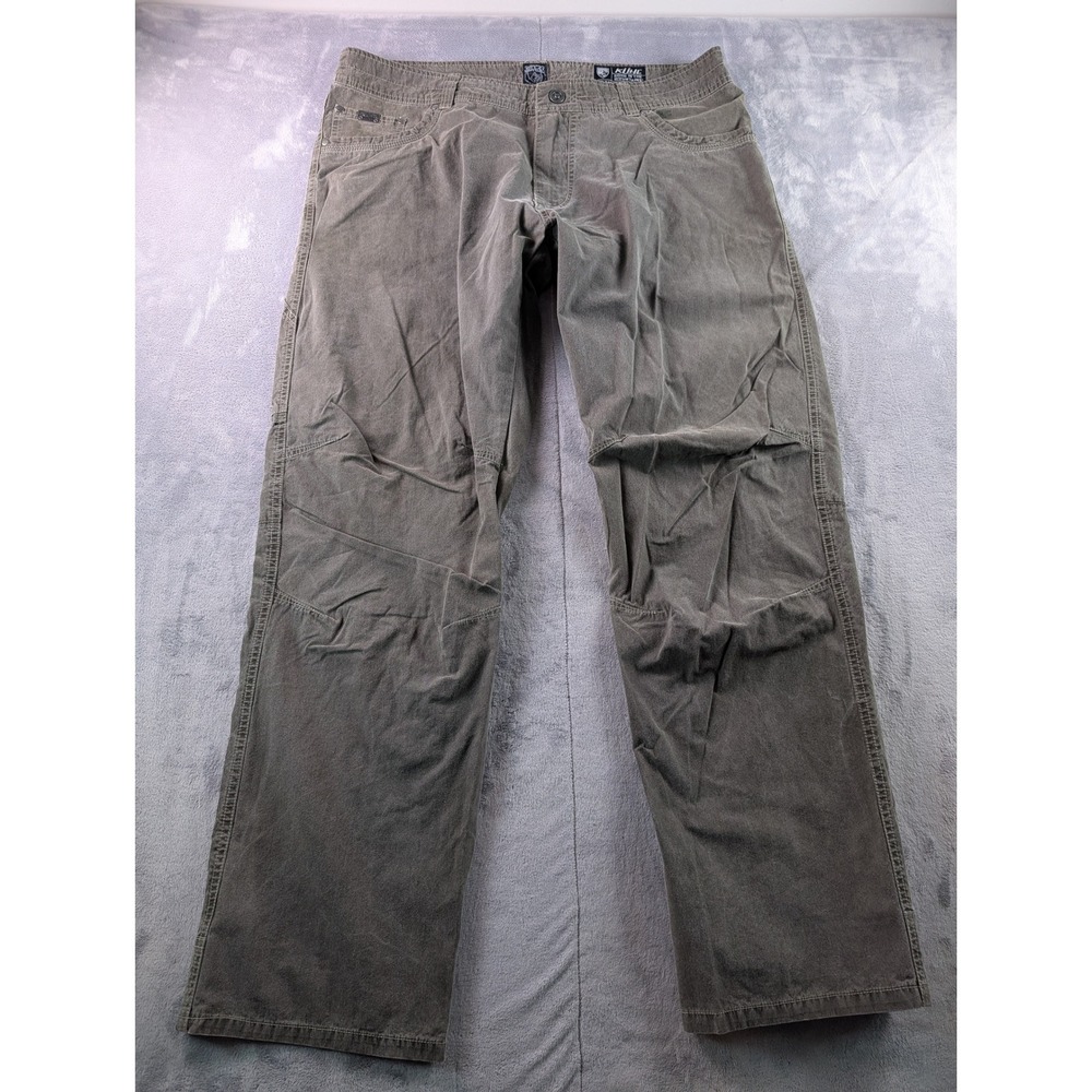 Kuhl Revolvr Pants Mens 38x32 Gray Uberkuhl Fabric Articulated Knee Outdoor Posh